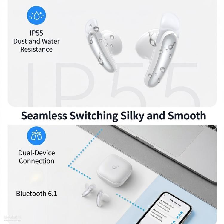 Auricolari wireless Bluetooth semi-in-ear ANKER SoundCore Liberty Buds con traduzione AI