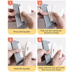 Spazzola 2 in 1 per la pulizia delle fessure delle finestre con raschietto incorporato, strumento manuale per la pulizia di fessure e binari di porte scorrevoli, lavandini di bagno e cucina., 1pc