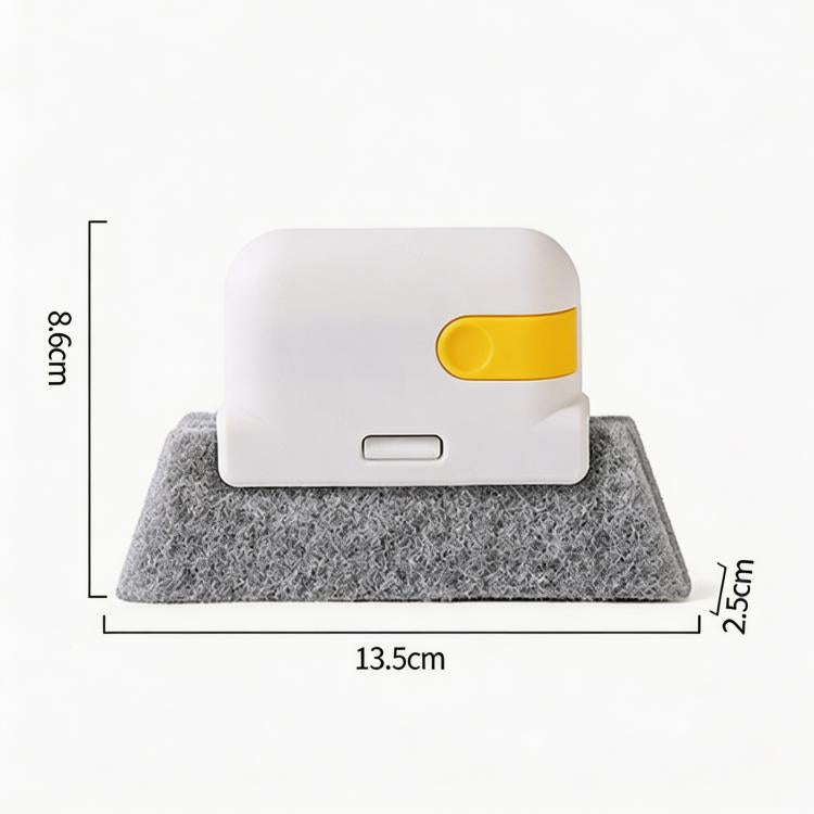 Spazzola 2 in 1 per la pulizia delle fessure delle finestre con raschietto incorporato, strumento manuale per la pulizia di fessure e binari di porte scorrevoli, lavandini di bagno e cucina., 1pc
