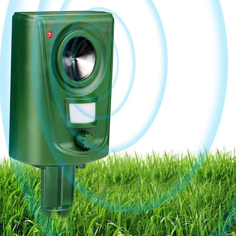 Repellente per animali a infrarossi impermeabile per esterni, repellente per donnole ad ultrasuoni ad alta potenza, Square Shape