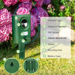 Repellente per animali a infrarossi impermeabile per esterni, repellente per donnole ad ultrasuoni ad alta potenza, Square Shape