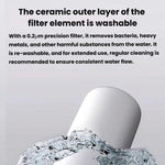 Filtro flessibile pressurizzato per rubinetto da cucina, purificatore d'acqua con nucleo in ceramica lavabile., 1 Core Grey, 4 Core Grey, 1 Core White, 4 Core White