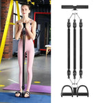 Fascia elastica multifunzionale per addominali con pedale, per aprire le spalle e modellare la schiena., Black 2 Tubes, Black 3 Tubes, Black 4 Tubes, Purple 2 Tubes, Purple 3 Tubes, Purple 4 Tubes