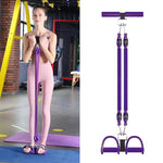 Fascia elastica multifunzionale per addominali con pedale, per aprire le spalle e modellare la schiena., Black 2 Tubes, Black 3 Tubes, Black 4 Tubes, Purple 2 Tubes, Purple 3 Tubes, Purple 4 Tubes