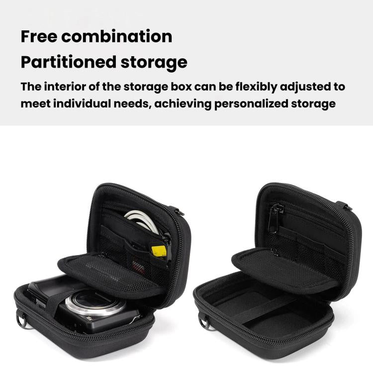 Borsa per fotocamera CCD portatile Cwatcun H45 3.0, tracolla singola in EVA, per fotocamere mirrorless compatte., H45 3.0 (Black)