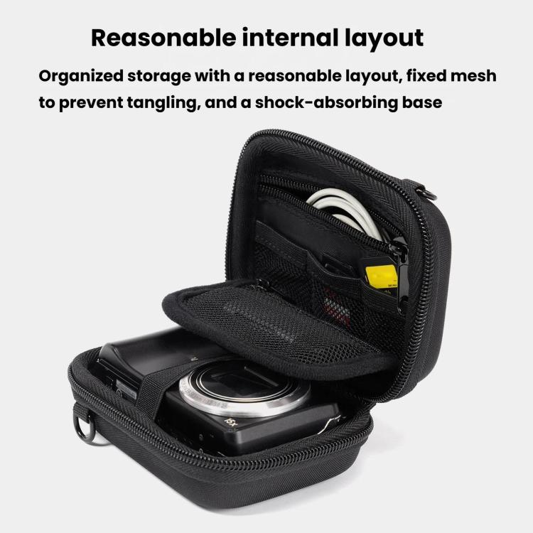 Borsa per fotocamera CCD portatile Cwatcun H45 3.0, tracolla singola in EVA, per fotocamere mirrorless compatte., H45 3.0 (Black)