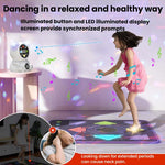Tappetino da ballo luminoso per bambini, macchina da ballo musicale wireless per il fitness.