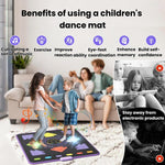 Tappetino da ballo luminoso per bambini, macchina da ballo musicale wireless per il fitness.