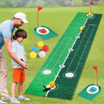 Tappetino da golf per bambini, per allenamento al putting, utilizzabile sia all'interno che all'esterno. Giocattolo sportivo interattivo genitore-figlio.