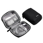 Baona BN-G020 Custodia per cavo cuffie, caricabatterie per chiavetta USB, custodia protettiva, organizer per adattatore di alimentazione per laptop, Large Gray, Large Black, Small Square Gray, Small Square Black