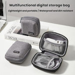 Baona BN-G020 Custodia per cavo cuffie, caricabatterie per chiavetta USB, custodia protettiva, organizer per adattatore di alimentazione per laptop, Large Gray, Large Black, Small Square Gray, Small Square Black