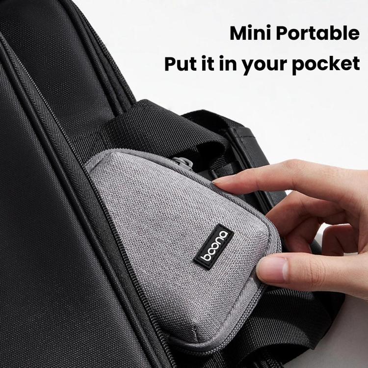 Baona BN-G020 Custodia per cavo cuffie, caricabatterie per chiavetta USB, custodia protettiva, organizer per adattatore di alimentazione per laptop, Large Gray, Large Black, Small Square Gray, Small Square Black