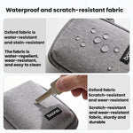 Baona BN-G020 Custodia per cavo cuffie, caricabatterie per chiavetta USB, custodia protettiva, organizer per adattatore di alimentazione per laptop, Large Gray, Large Black, Small Square Gray, Small Square Black