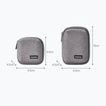Baona BN-G020 Custodia per cavo cuffie, caricabatterie per chiavetta USB, custodia protettiva, organizer per adattatore di alimentazione per laptop, Large Gray, Large Black, Small Square Gray, Small Square Black