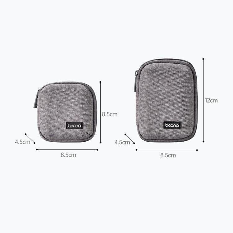 Baona BN-G020 Custodia per cavo cuffie, caricabatterie per chiavetta USB, custodia protettiva, organizer per adattatore di alimentazione per laptop, Large Gray, Large Black, Small Square Gray, Small Square Black