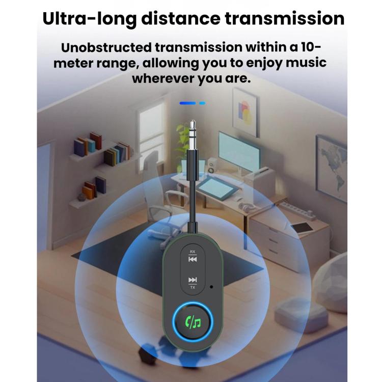 Adattatore audio Bluetooth 5.3 per auto con AUX 3,5 mm