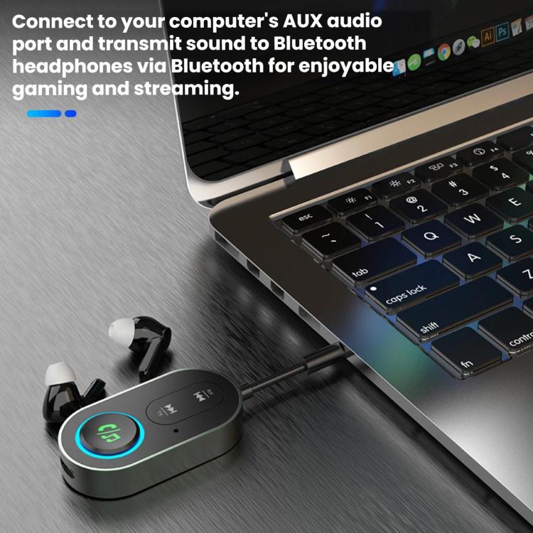 Adattatore audio Bluetooth 5.3 per auto con AUX 3,5 mm
