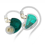Auricolari in-ear KZ-AS16 PRO con 8 driver Pure Balanced Armature e cavo da 1,2 m., Green Standard, Green With Mic, Black Standard, Black With Mic