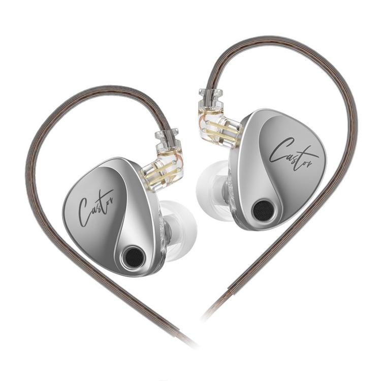 Auricolari in-ear KZ-Castor regolabili con doppio driver e cavo da 1,2 m, No Mic, With Mic, Enhanced Bass No Mic, Enhanced Bass With Mic