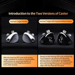 Auricolari in-ear KZ-Castor regolabili con doppio driver e cavo da 1,2 m, No Mic, With Mic, Enhanced Bass No Mic, Enhanced Bass With Mic