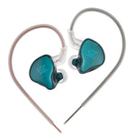 Auricolari dinamici in-ear KZ-EDCX con cavo da 1,2 m, Gray Standard, Gray With Mic, Green Standard, Green With Mic