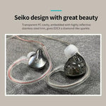 Auricolari dinamici in-ear KZ-EDCX con cavo da 1,2 m, Gray Standard, Gray With Mic, Green Standard, Green With Mic