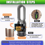 Filtro di ricambio in fibra di carbonio per purificatore d'aria Dyson Humidify+Cool PH01 / PH02 / PH03 / PH04 / PH3A, Carbon Fiber