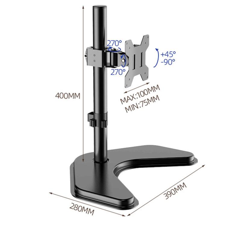 Braccio a sbalzo per monitor da 10-32 pollici con staffa metallica rinforzata., ZX-MT010V
