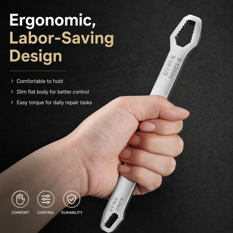 Chiave universale a doppia estremità da 8-24 mm, chiave Torx autobloccante, chiave regolabile per auto, idraulica, biciclette e riparazioni domestiche
