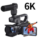 Videocamera digitale 64MP 6K zoom 18x schermo touch 4"