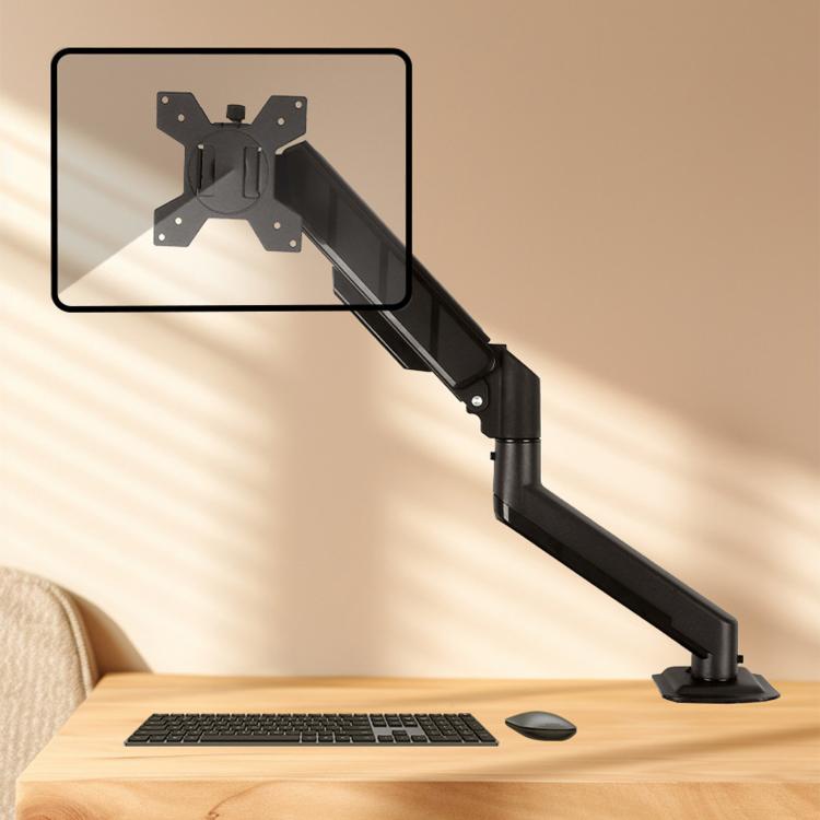 Supporto da tavolo regolabile in altezza con molla a cilindro per monitor da 10-32 pollici., DY-01
