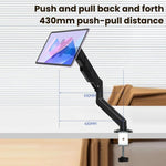Supporto da tavolo regolabile in altezza con molla a cilindro per monitor da 10-32 pollici., DY-01