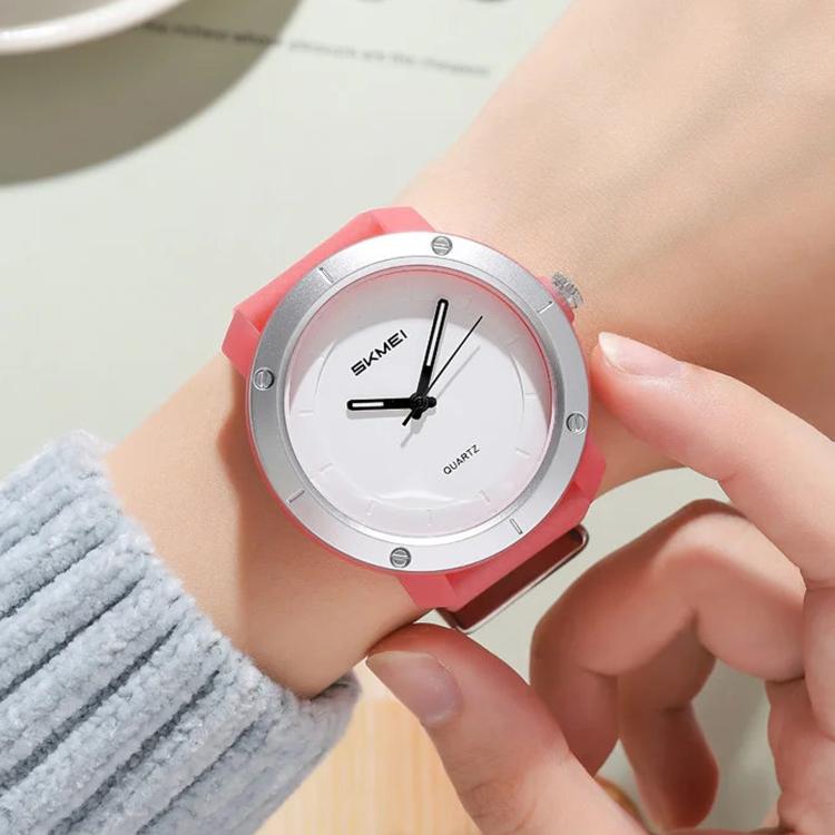 Orologio da coppia unisex SKMEI 2557, semplice, impermeabile fino a 50 metri, al quarzo.