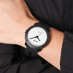 Orologio da coppia unisex SKMEI 2557, semplice, impermeabile fino a 50 metri, al quarzo.