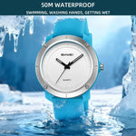 Orologio da coppia unisex SKMEI 2557, semplice, impermeabile fino a 50 metri, al quarzo.