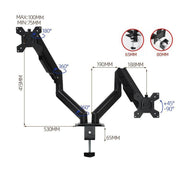 Supporto per monitor da 32 pollici con braccio pneumatico e altezza regolabile per doppio schermo., DY-02
