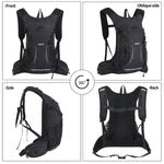 Zaino da ciclismo/sport all'aperto JUNLETU in nylon impermeabile, leggero e traspirante, ideale per viaggi ed escursioni.