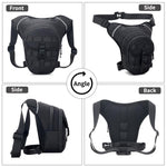 Borsa da gamba multifunzionale per esterni, borsa da cintura impermeabile di grande capacità per ciclismo.