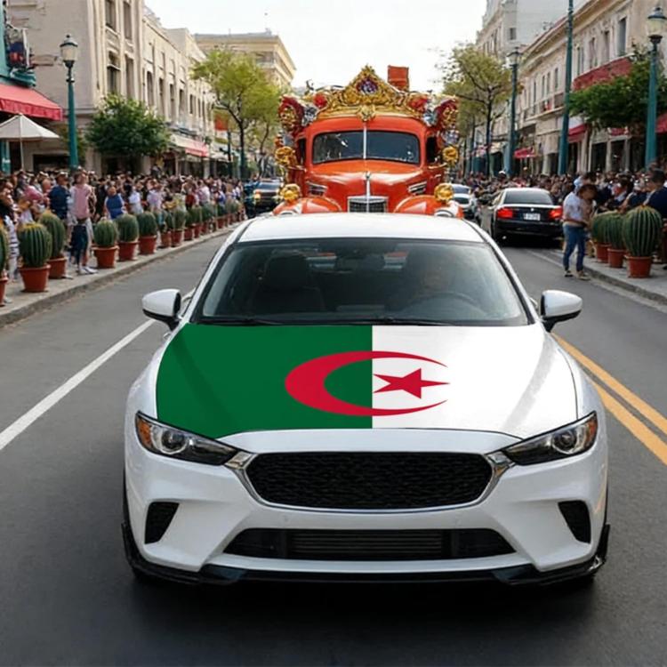 Telo copriauto antipolvere con bandiera dei Mondiali USA-Canada-Messico, Peru, Morocco, South Africa, Norway, Sweden, Serbia, Algeria, Tunisia, Wales, Uruguay, Uzbekistan, Spain