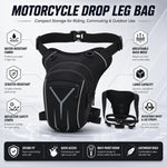 Borsa a tracolla impermeabile da uomo, borsa sportiva da esterno di grande capacità, borsa da gamba per motociclismo.