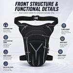 Borsa a tracolla impermeabile da uomo, borsa sportiva da esterno di grande capacità, borsa da gamba per motociclismo.