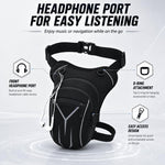 Borsa a tracolla impermeabile da uomo, borsa sportiva da esterno di grande capacità, borsa da gamba per motociclismo.