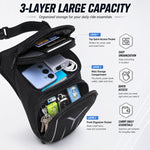 Borsa a tracolla impermeabile da uomo, borsa sportiva da esterno di grande capacità, borsa da gamba per motociclismo.