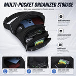Borsa a tracolla impermeabile da uomo, borsa sportiva da esterno di grande capacità, borsa da gamba per motociclismo.