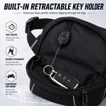 Borsa a tracolla impermeabile da uomo, borsa sportiva da esterno di grande capacità, borsa da gamba per motociclismo.