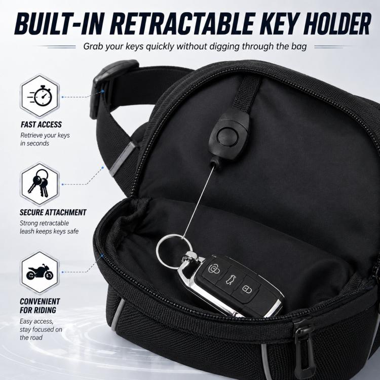 Borsa a tracolla impermeabile da uomo, borsa sportiva da esterno di grande capacità, borsa da gamba per motociclismo.