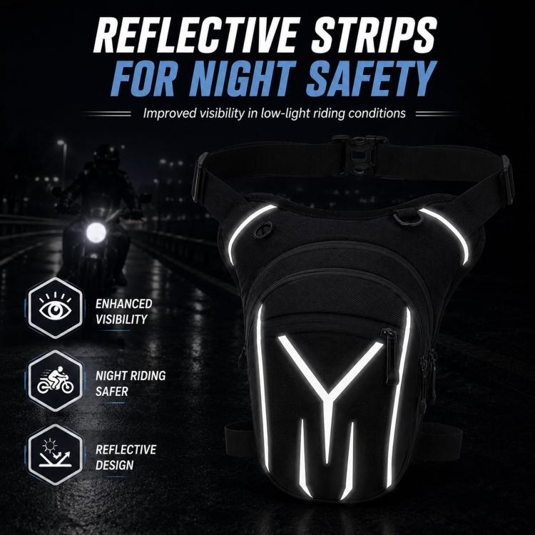 Borsa a tracolla impermeabile da uomo, borsa sportiva da esterno di grande capacità, borsa da gamba per motociclismo.