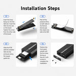 Box esterno per SSD M.2 NVMe Blueendless M6NA da 20 Gbps, con interfaccia USB 3.2 Gen 2x2 Type-C e custodia in alluminio per SSD 2230/2242/2260/2280 fino a 8 TB., M6NA