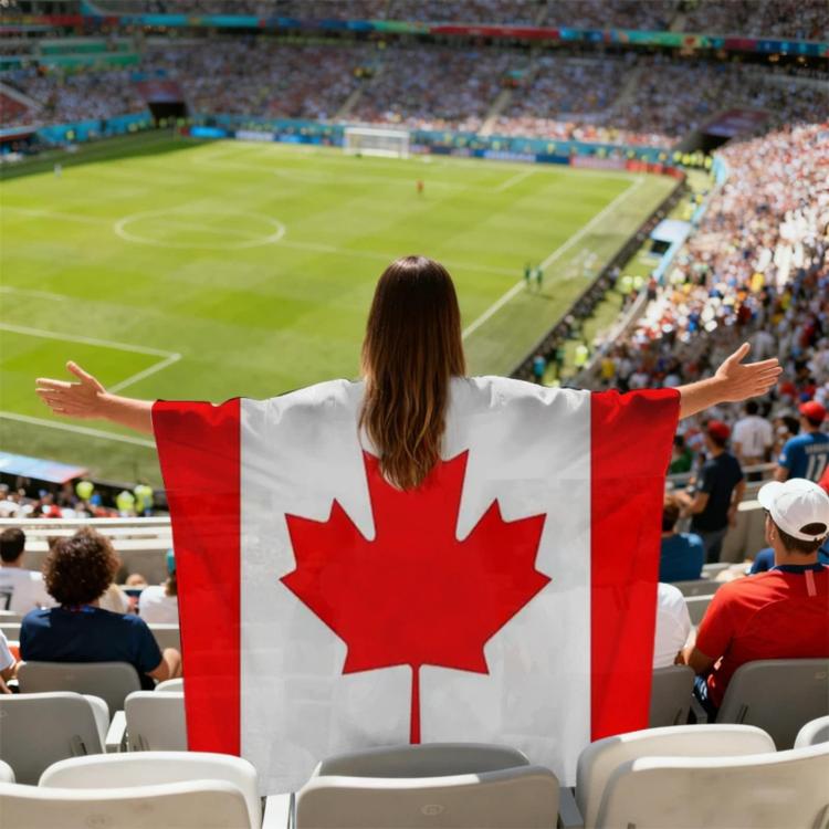 Mantelli e bandiere dei tifosi USA-Canada-Messico per i Mondiali, Argentina, Australia, Brazil, Belgium, Denmark, Germany, Ecuador, France, Colombia, Netherlands, Canada, Croatia, United States, Mexico, Norway, Portugal, Switzerland, Senegal, Turkey   ...