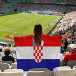 Mantelli e bandiere dei tifosi USA-Canada-Messico per i Mondiali, Argentina, Australia, Brazil, Belgium, Denmark, Germany, Ecuador, France, Colombia, Netherlands, Canada, Croatia, United States, Mexico, Norway, Portugal, Switzerland, Senegal, Turkey   ...